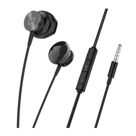 Auricolari Cuffie CF44 Universali 3.5mm Compatibili con Smartphone e Laptop Nero