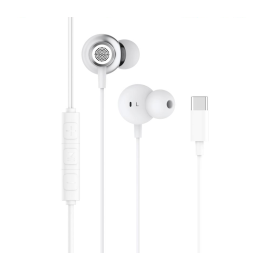 Auricolari Newtop CF49 In-ear con Microfono - Connettore Type-C Universale White