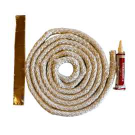 Kit Manutenzione treccia in fibra di vetro con silicone alta temperatura 8MM
