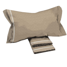 Completo letto in flanella Crono - Novia - Beige, 1 piazza e mezza 180x295 - 130x200 -52x81
