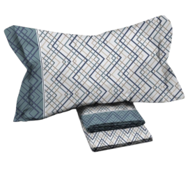 Completo lenzuola in flanella Eracle - Novia - Blu, matrimoniale maxi 250x295 - 180x200 - 52x80