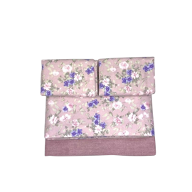 Completo lenzuola Flanella Jolie Marais - Cavalieri - Rosa