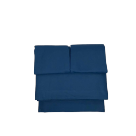 Completo lenzuola Flanella Tinta unita matrimoniale Jolie - Cavalieri - Denim