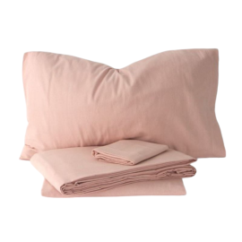 Completo lenzuola in flanella Frida - Zambaiti - Rosa
