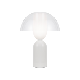 lampada da tavolo moderna Memory colore bianco paralume in vetro