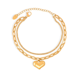 Bracciale con pendente a cuore 