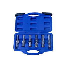 Set kit 6 chiavi bussola snodate per candelette auto diesel da 8 a 16 mm 3/8"