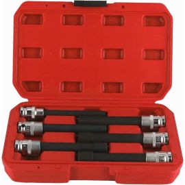 Set 6 chiavi a bussola torx femmina extra lunghe ad impatto da 1/2 - E10 - E20