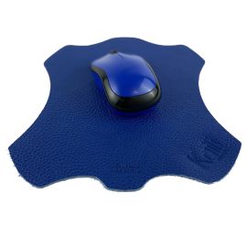 Tappetino per Mouse in Vera Pelle Made in Italy - Colore Blu 