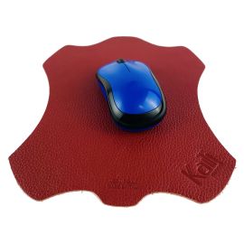 Tappetino per Mouse in Vera Pelle Made in Italy - Colore Rosso 