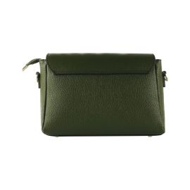 Borsa con Tracolla intrecciata in Vera Pelle Made in Italy Col. Verde