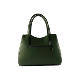 Borsa Donna a Mano in Vera Pelle Made in Italy Col. Verde