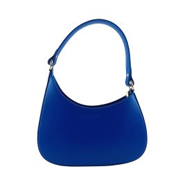 Borsa Donna Hobo in Vera Pelle Made in Italy Col. Blu Royal