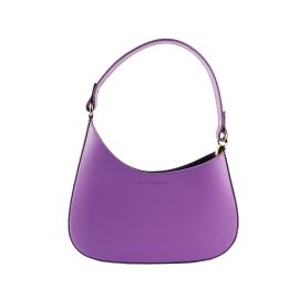 Borsa Donna Hobo in Vera Pelle Made in Italy Col. Lilla