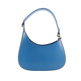 Borsa Donna Hobo in Vera Pelle Made in Italy Col. Avio