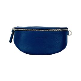 Marsupio con tracolla in Vera Pelle Made in Italy Col. Blu