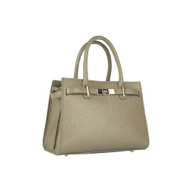 Borsa Donna a Mano in Vera Pelle Made in Italy Col. Taupe