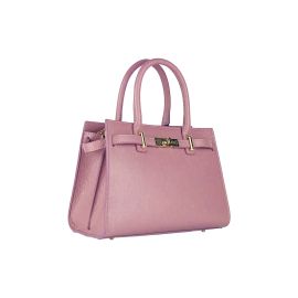 Borsa Donna a Mano in Vera Pelle Made in Italy Col. Rosa Antico