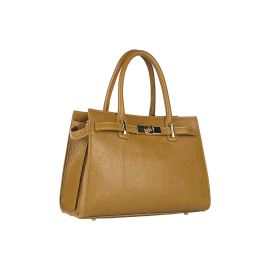 Borsa Donna a Mano in Vera Pelle Made in Italy Col. Cognac