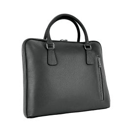 Borsa Business Unisex in Vera Pelle Made in Italy Col. Nero