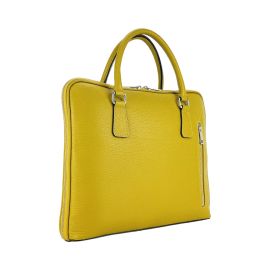 Borsa Business Unisex in Vera Pelle Made in Italy Col. Senape