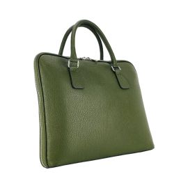 Borsa Business Unisex in Vera Pelle Made in Italy Col. Verde