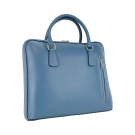 Borsa Business Unisex in Vera Pelle Made in Italy Col. Avio