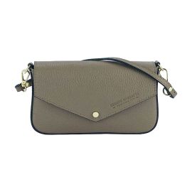 Borsa a spalla con Tracolla in Vera Pelle Made in Italy Col. Taupe