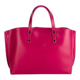 Borsa Donna a Mano in Vera Pelle Made in Italy Col. Fuxia