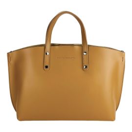 Borsa Donna a Mano in Vera Pelle Made in Italy Col. Cognac 2