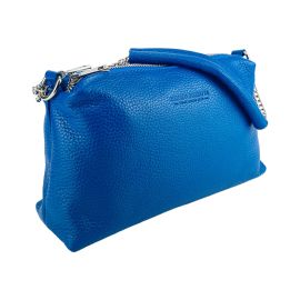 Borsa Donna a Mano in Vera Pelle Made in Italy Col. Blu Royal 2