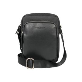 Borsa a Tracolla in Nylon/Vera Pelle - Col. Nero