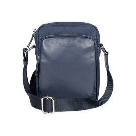 Borsa a Tracolla in Nylon/Vera Pelle - Col. Blu