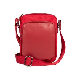 Borsa a Tracolla in Nylon/Vera Pelle - Col. Rosso