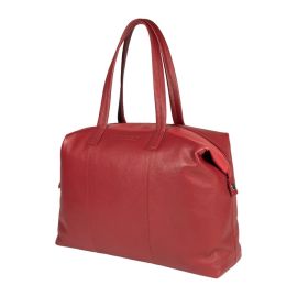 Borsa Shopping Trasformabile in Bauletto in Vera Pelle - Col. Rosso