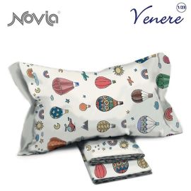 Completo letto Venere fantasia aerostati colorati 1 piazza by Novia