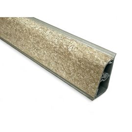 Alzatina per piani da cucina,  lunghezza 1 metro completa di finali in colore travertino
