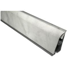 Alzatina per piani da cucina,  lunghezza 1 metro completa di finali in colore Bianco Carrara