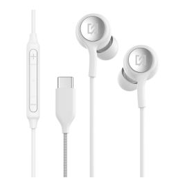 Cuffie Auricolari TYPE-C CF28 Bianco - Qualità Audio Eccellente e Comfort In-Ear