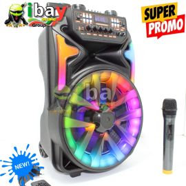 CASSA KARAOKE 5000Wpmpo LUCIRGB SUB 33CM SURROUND EQ BT USB SD MICROFONO WIFI