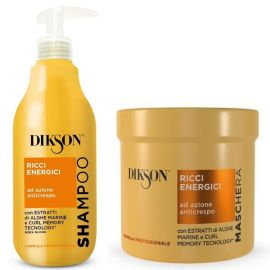 Shampoo e Maschera ricci energici ad azione anticrespo alghe marine 500ml + 500ml Dikson