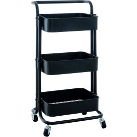 Carrello portaoggetti con Ruote Portavivande Tre Ripiani in metallo