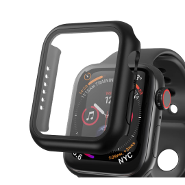 Cover Rigida con Vetro Temperato integrato per Apple WATCH 7 41MM Soft Nero