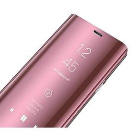 Cover a libro Clear View per Samsung S8 - Protezione e Stile  Rosa Cromato