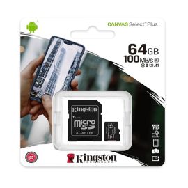 Scheda microSD 64GB Kingston Canvas Select Plus Cl 10 con Adattatore SD Incluso