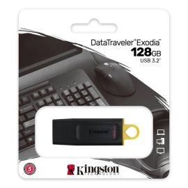 Pendrive Memoria Kingston DataTraveler Exodia DTX 128GB USB 3.2 Gen 1 Cappuccio e anello