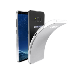 Cover Morbida per Samsung S10 opaco satinato Lucky Case Trasparente