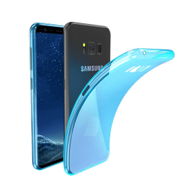 Cover Morbida per Samsung S9 Plus opaco satinato Lucky Case Azzurro