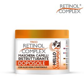 Maschera Doposole Ristrutturante 400ml - Retinol Complex: Nutrizione Intensa e Protezione per Capelli Radianti