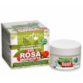 Crema viso rigenerante bio vegana alla rosa mosqueta Dermattiva - Riduce cicatrici, rughe e macchie